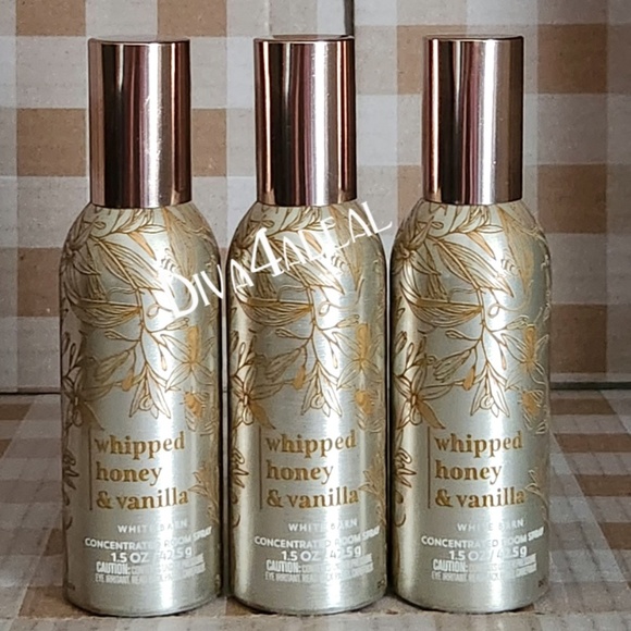 3X Bath & Body Works WHIPPED HONEY & VANILLA 1.5 oz Concentrated Room Sprays - Picture 1 of 1